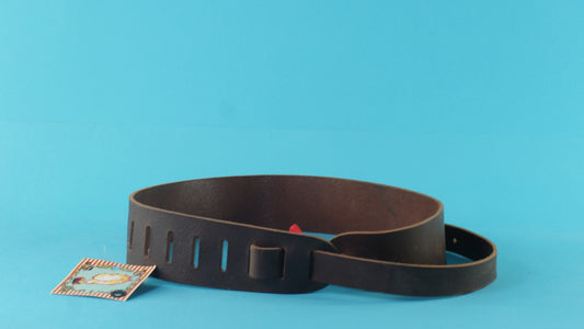 2.5" Guitar Strap - Heavy Leather