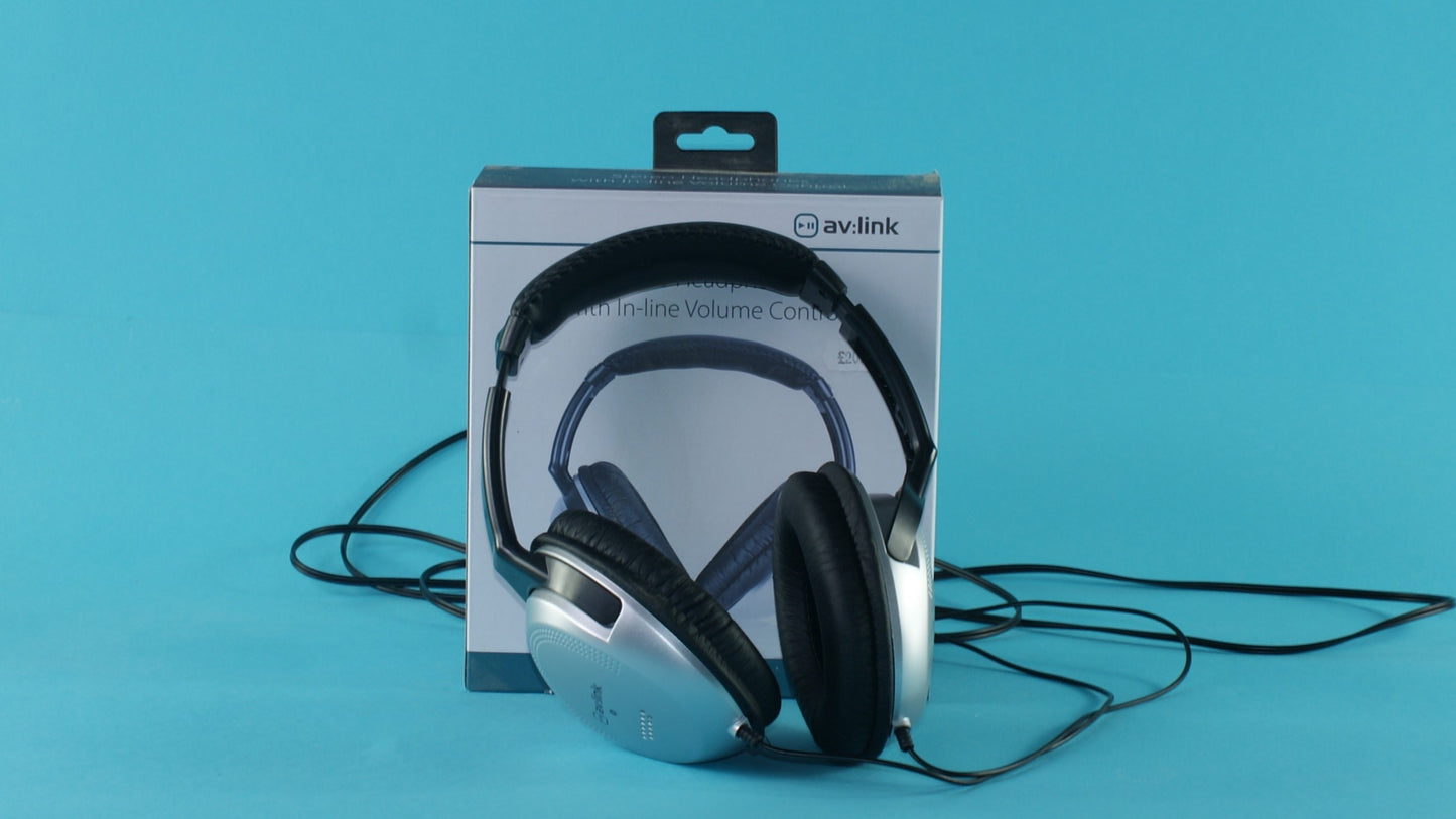 AV:LINK Stereo Headphones with in-line Volume Control