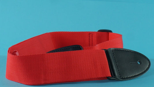 2" Guitar Strap - Bright Red