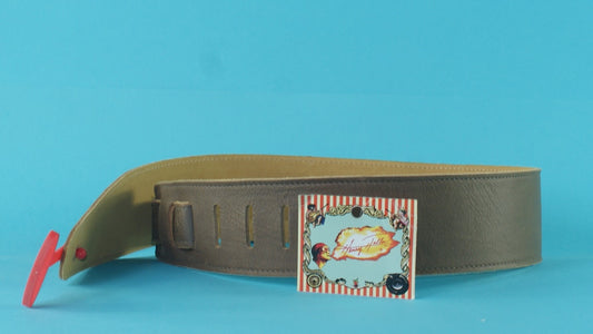 2.5" Guitar Strap - Soft Brown Leather